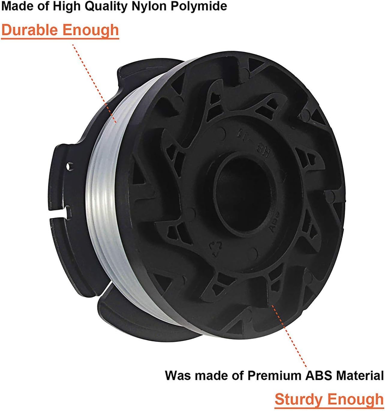 THTEN AF-100 String Trimmer Spool - 30ft 0.065" Line Refills for Black and Decker Models | Includes RC-100-P Cap