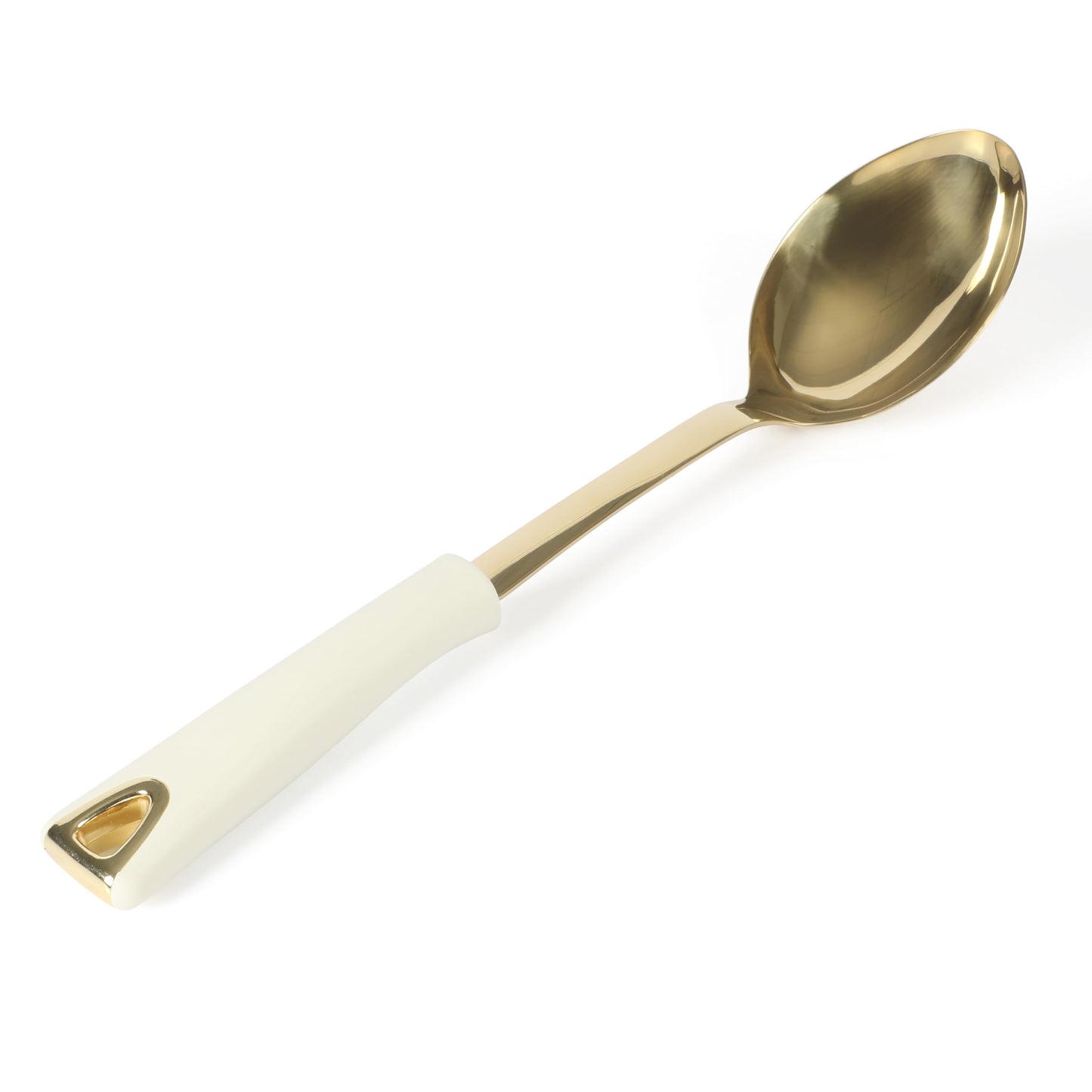 Martha Stewart Lockton 5-Piece Kitchen Tool Set – Stainless Steel & Nylon Cooking Utensils with Linen Handles and Gold Accents, Durable Heat-Resistant Kitchen Gadgets