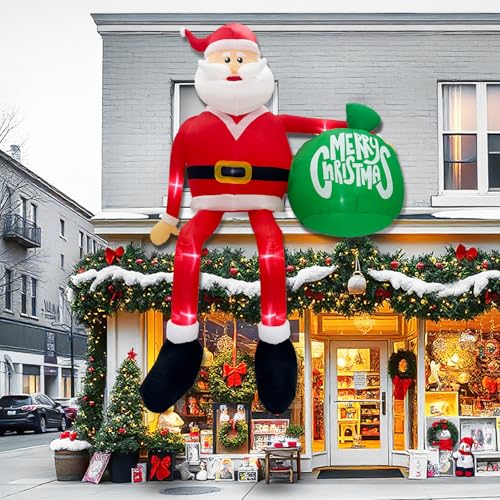 15FT Santa Inflatable with LED Lights - Outdoor Christmas Decor