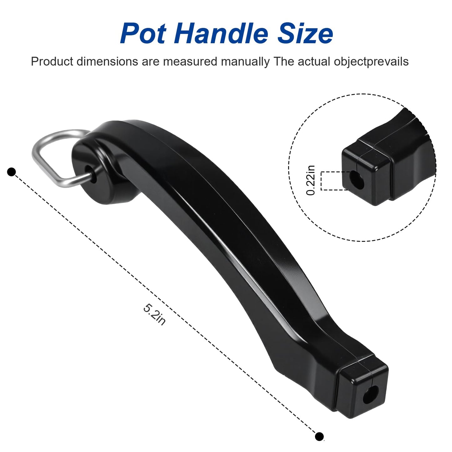 P08-031 Saucepan Handle Replacement (Short) Fits for Farberware 1, 1.5, 2 and 2.5 quart Pan, Pots and Cookware | Durable Pot Replacement parts | Saucepan Handles for Kitchen Cooking with Screw