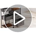 Baby Diaper Caddy Organizer Rolling Cart with Dividers and Drawers - Grey