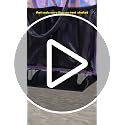 MRINCA Gradient Purple 70L Foldable Rolling Grocery Bag on Wheels with 6 Pockets