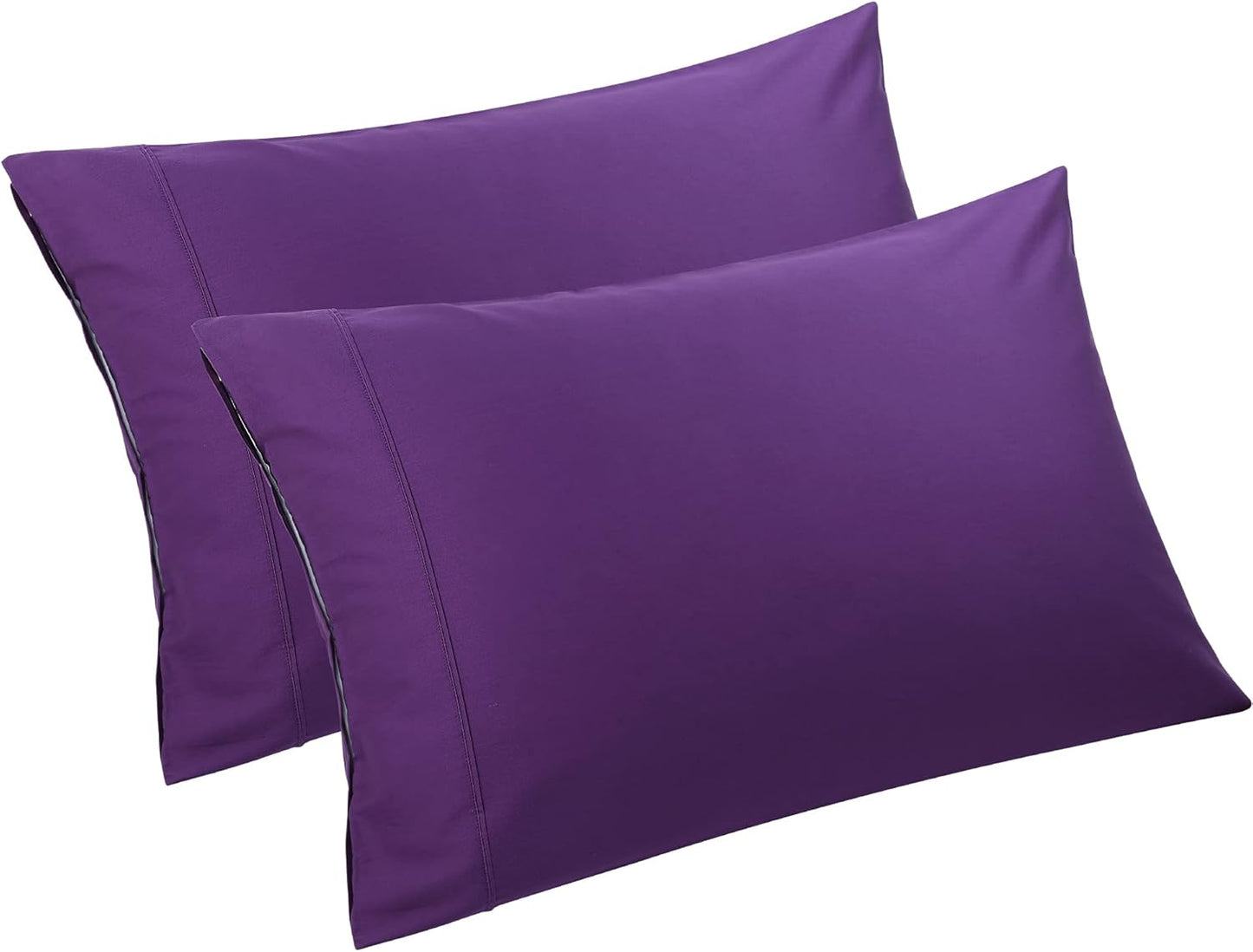 PiccoCasa Grape Pillow Cases - Super Soft 100% Cotton Bed Pillow Covers | Standard Size Set of 2 (20"x26")