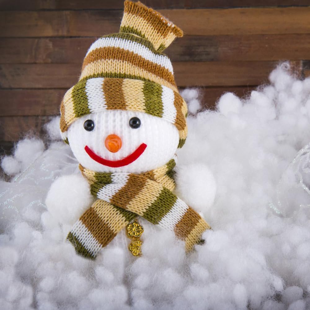 Skiennix Christmas Fake Snow Decor - 1LB Hypoallergenic & Flame-Resistant Artificial Snow Cotton | Easy Fluffing for Winter Decorations