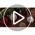 Balun Admhail 9Pcs Red White Brown Snowflake Paper Ornaments – Christmas Hanging Fans (Variation: Red and White)