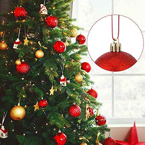 Shappy 400 Piece Christmas Ornaments Hanger Rope Set - Gold Hanging Ropes with Fasteners for Christmas Party Decorations