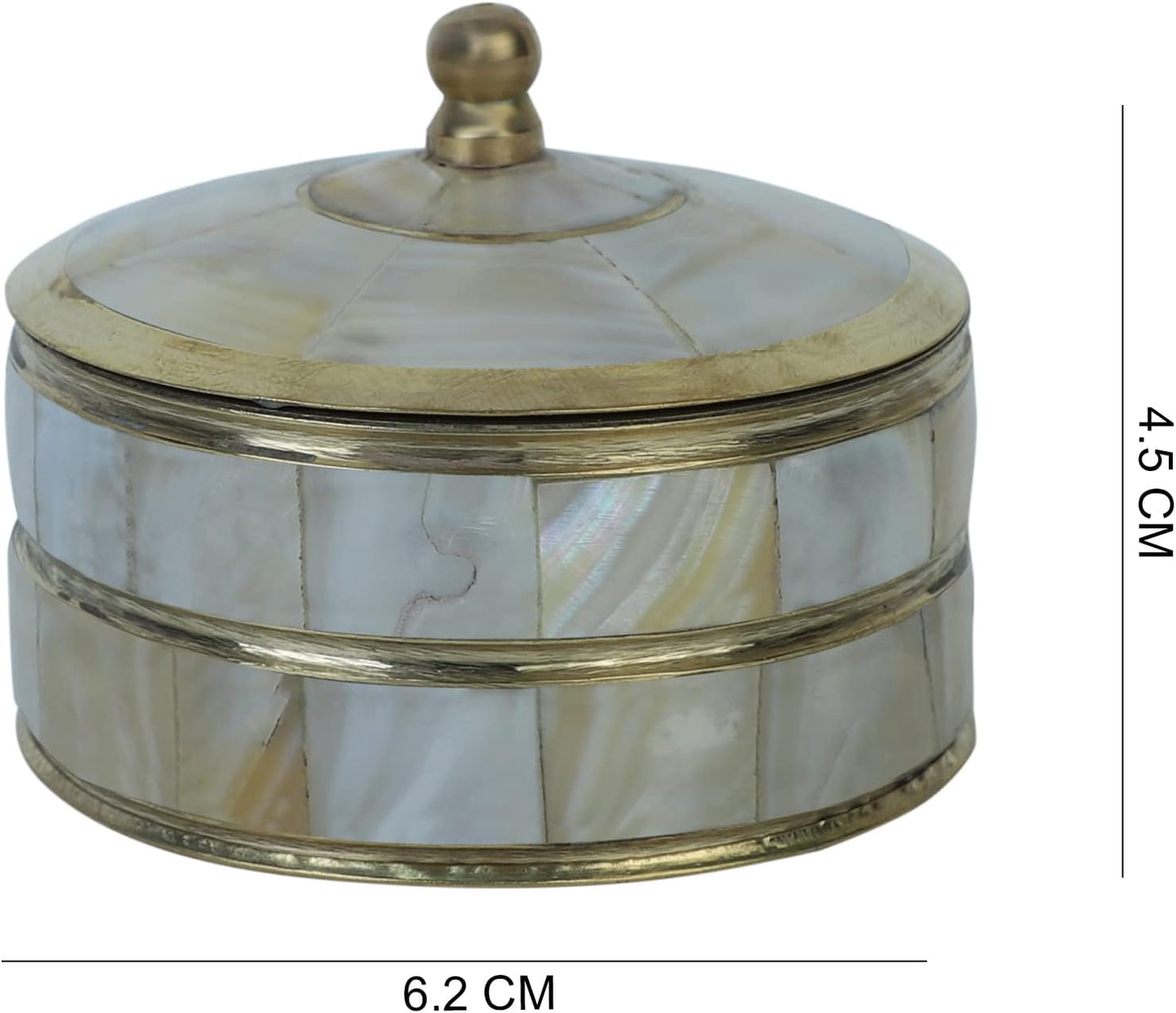 Decorative Jewelry Trinket Box Unique Gift For Home Décor Antique Metal Case with Mother of Pearl Sindoor Box/Coin Box (All Set Black)