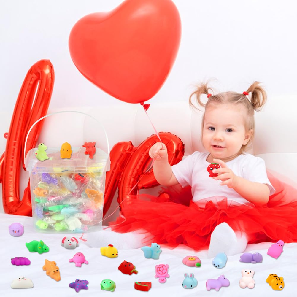180 Pack Squishy Toys, Kawaii Squishies Party Favors for Kids 4-8 8-12, Mochi Squishy Animals Treasure Box Toys Classroom Prizes Easter Egg Fillers Basket Goodie Bag Stuffers