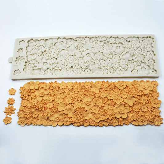 Namzi Edible Wedding Floral Flower lace Cake Silicone Embossing Mat Texture Fondant Impression lace mat Decorating Mold Gum Paste Cupcake Topper Icing Candy Imprint Baking Moulds Craft
