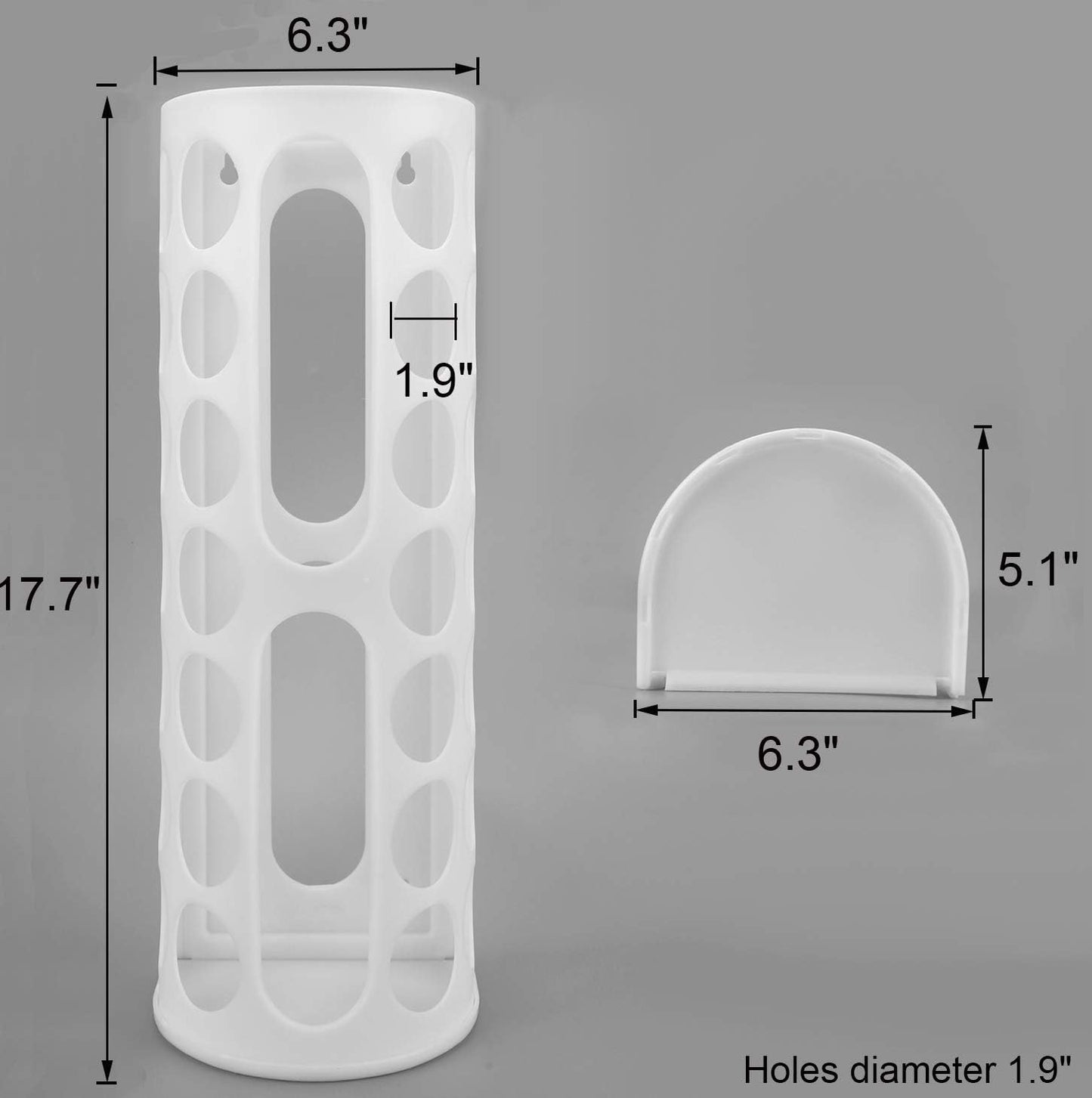 Lunies Plastic Bag Holder - Large Capacity Grocery Bag Dispenser | Wall Mount Kitchen Organizer (White)