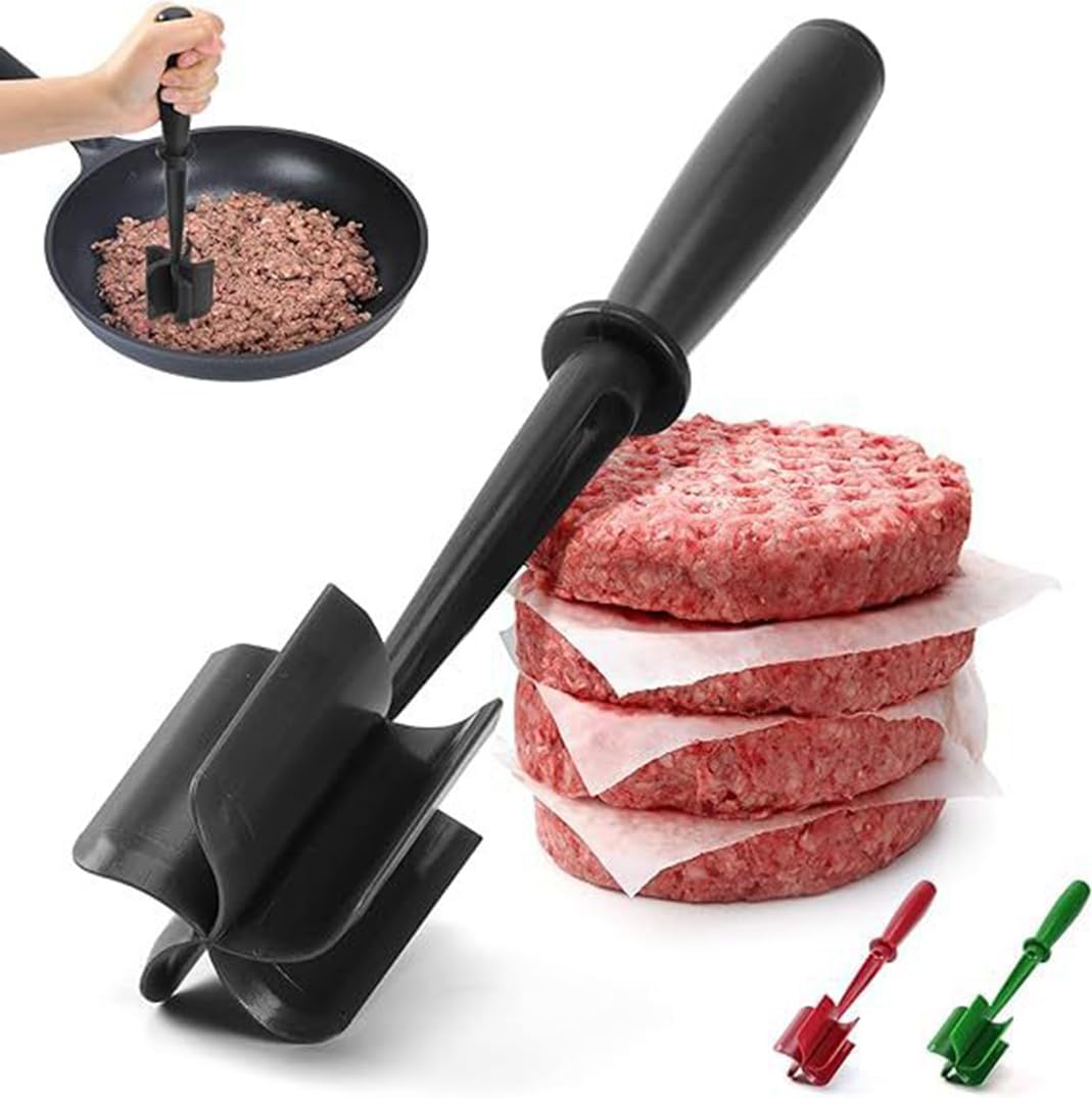 Skiennix Meat Chopper - Premium Heat Resistant Masher for Ground Beef, Turkey & More | Versatile Kitchen Tool