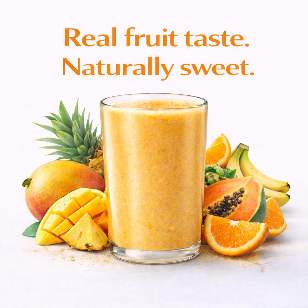 Tropical Smoothie Powder - Freeze-Dried Tropical Fruit Blend, No Added Sugar, Vegan, 10 Servings