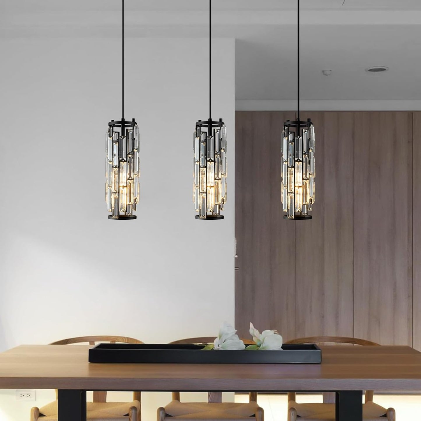 Pendant Lights Modern Pendant Lights Kitchen Island Gold Pendant Light Fixture Mini Crystal Chandelier Lighting for Kitchen Island Dinning Room Bedroom Sink (Gold 3-Light)