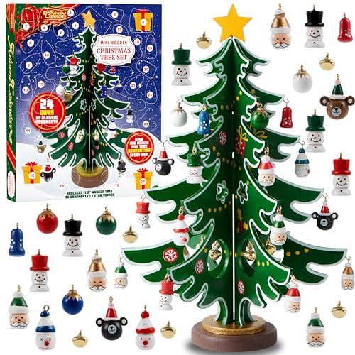 Joyin 24‑Day Christmas Advent Calendar with 24 Tree Ornaments for Kids & Classroom