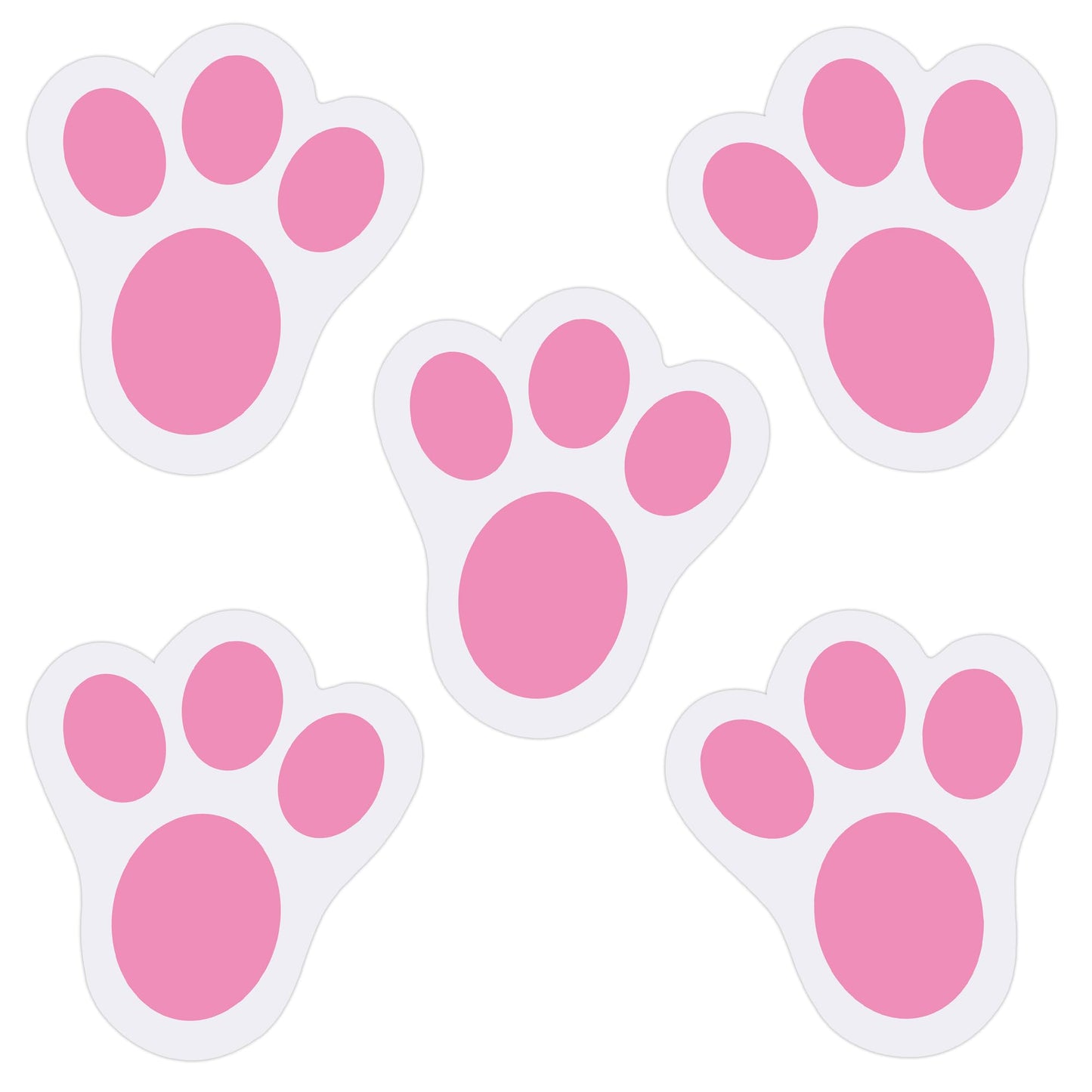 Wonmon 80 PCS Removable Easter Bunny Paw Prints Stickers, Easter Bunny Feet Stickers Rabbit Paw Decal Bunny Paw Print Clings for Home Office Classroom Floor Easter Party Favor Decorations