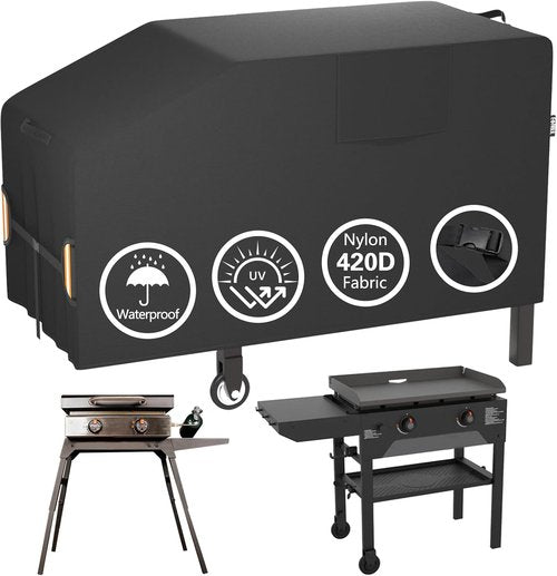 EVRBUL Waterproof 420D Griddle Cover - Fits Blackstone 1529 | 22" & 28" Single Shelf Design, Windproof Buckle