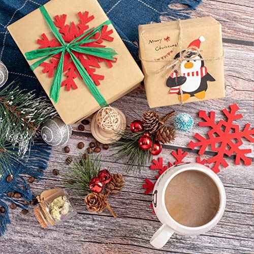 Whaline 16 Pack Snowflake Coasters, Red Christmas Cup Mats Wine Tea Coffee Mats Gift Box Decor for Christmas Party Winter Holiday Decoration (4 Styles)