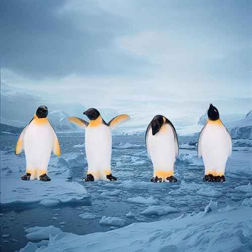 8 Pcs Realistic Penguin Figurines Ocean Animal Penguin Figure Model Cake Toppers Desktop Decor Christmas Birthday Gift
