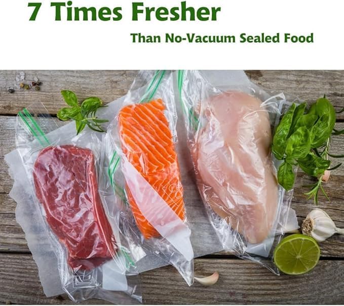 MEGAWISE Vacuum Sealer Bags - 11" x 14", 200 Count, BPA-Free, Textured Design for Superior Sealing