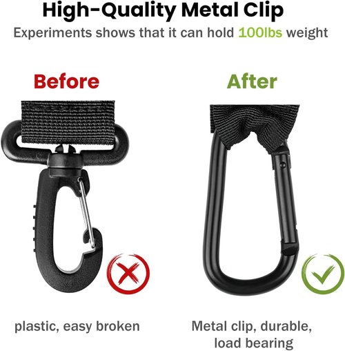 EGO Trimmer Strap - Upgraded Metal Clip Shoulder Harness for String Trimmers & Leaf Blowers