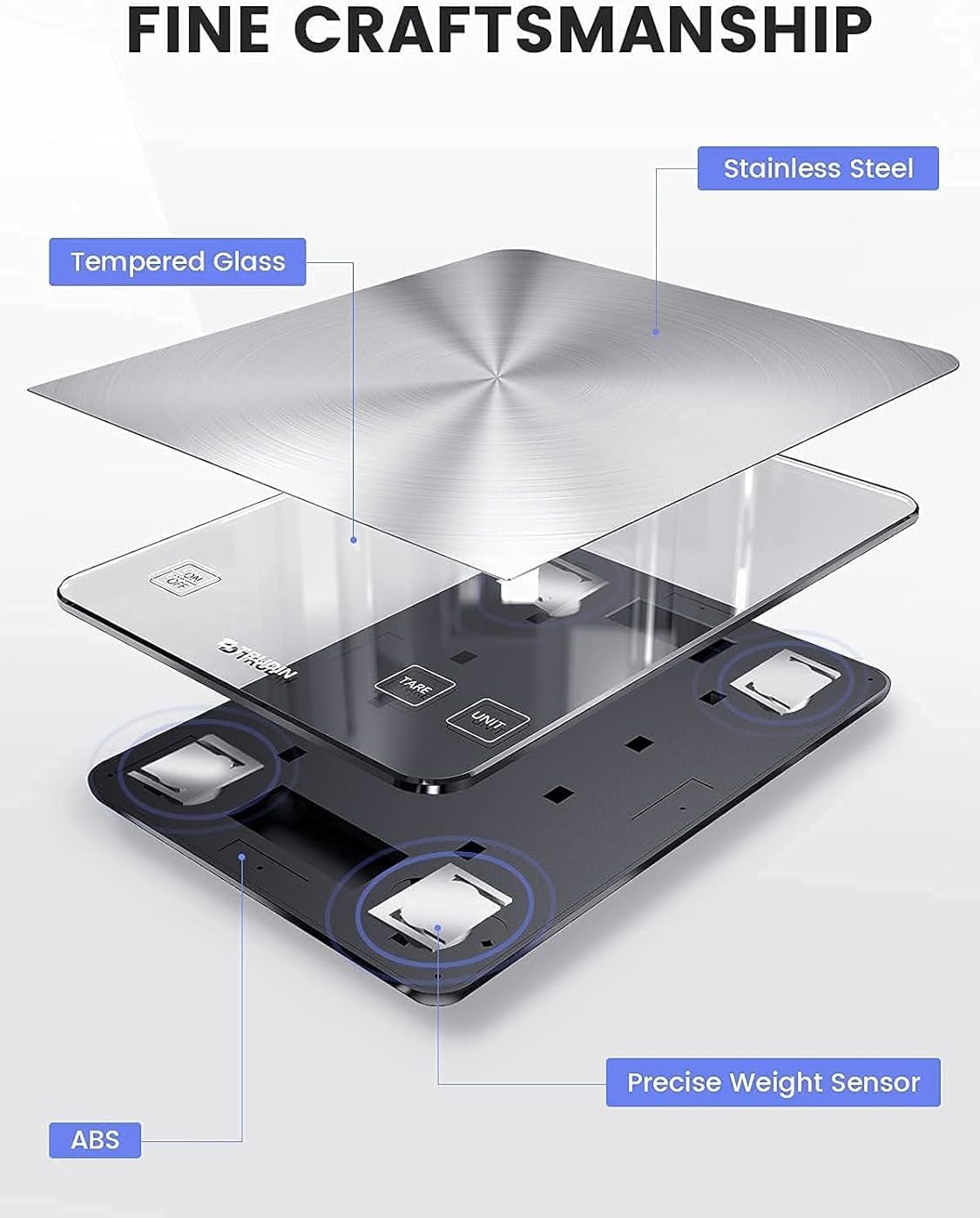 NASA-Grade 33lb Digital Food Scale - Precise Measurement in Grams & Ounces | Waterproof Glass & Steel Platform