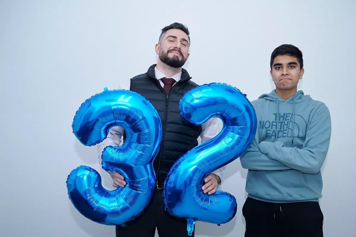 Navy Blue 3 Balloon, Number Balloon 40 Inch, 3rd Three Year Old Birthday Deco, Blue Party Supplies for Party Decorations, Number 3 Balloon