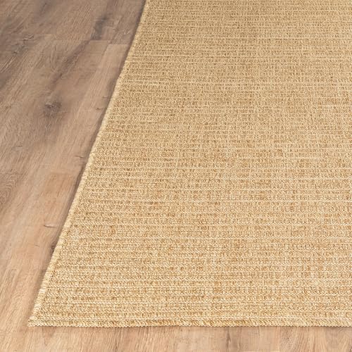 Washable Easy Jute Rug 5x7 Indoor Outdoor Striped Fiber Area Boho