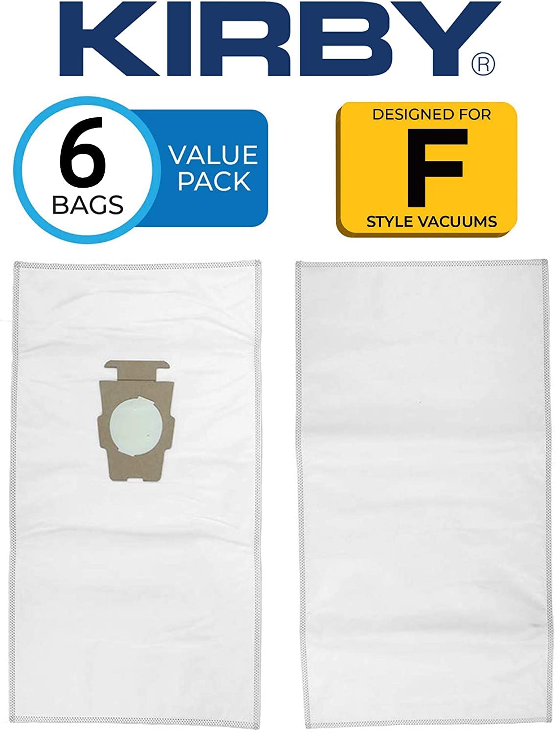 Kirby 204811 Filter Bag Six Pack Micron Magic HEPA (6 Bags Plus 2 Belts)