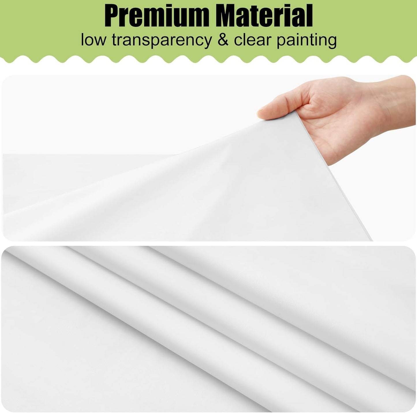 Smiry Disposable Table Cloth - Waterproof 54 x 108 Inch Rectangle Table Covers | 10 Pack, Sturdy & Leakproof, White