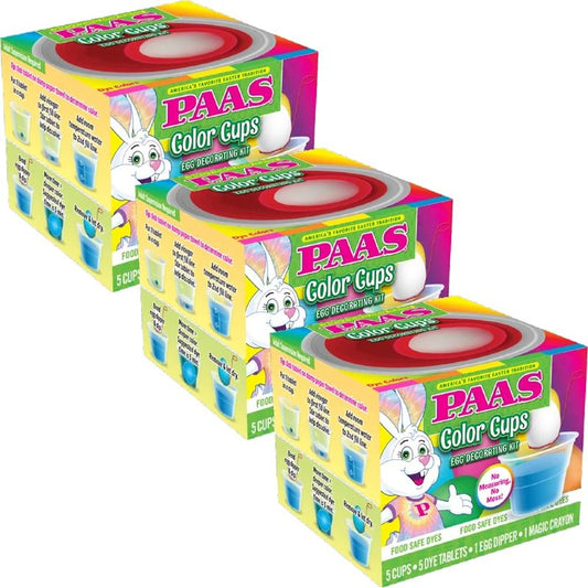 PAAS Color Cups Egg Decorating Kit (Pack of 3) - America's Favorite Easter Tradition