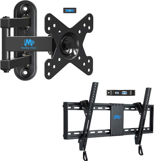 Mounting Dream Tilt TV Wall Mount for 37-75 Inch TVs - Full Motion Monitor Mount for 10-26 Inch Screens