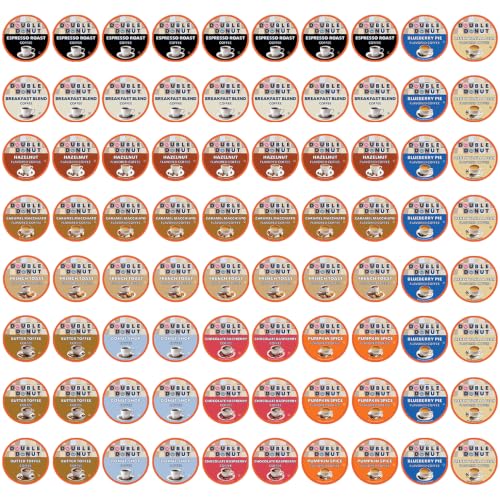 Flavored Coffee Variety Pack - 80 Single Serve Pods, Assorted Medium & Dark Roast