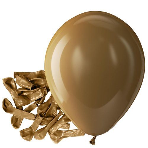Bezente Brown Balloons Latex Party Balloons - 150 Pack 5 inch Matte Small Light Brown Helium Balloons for Birthday Bridal Shower Wedding Anniversary Party Decorations