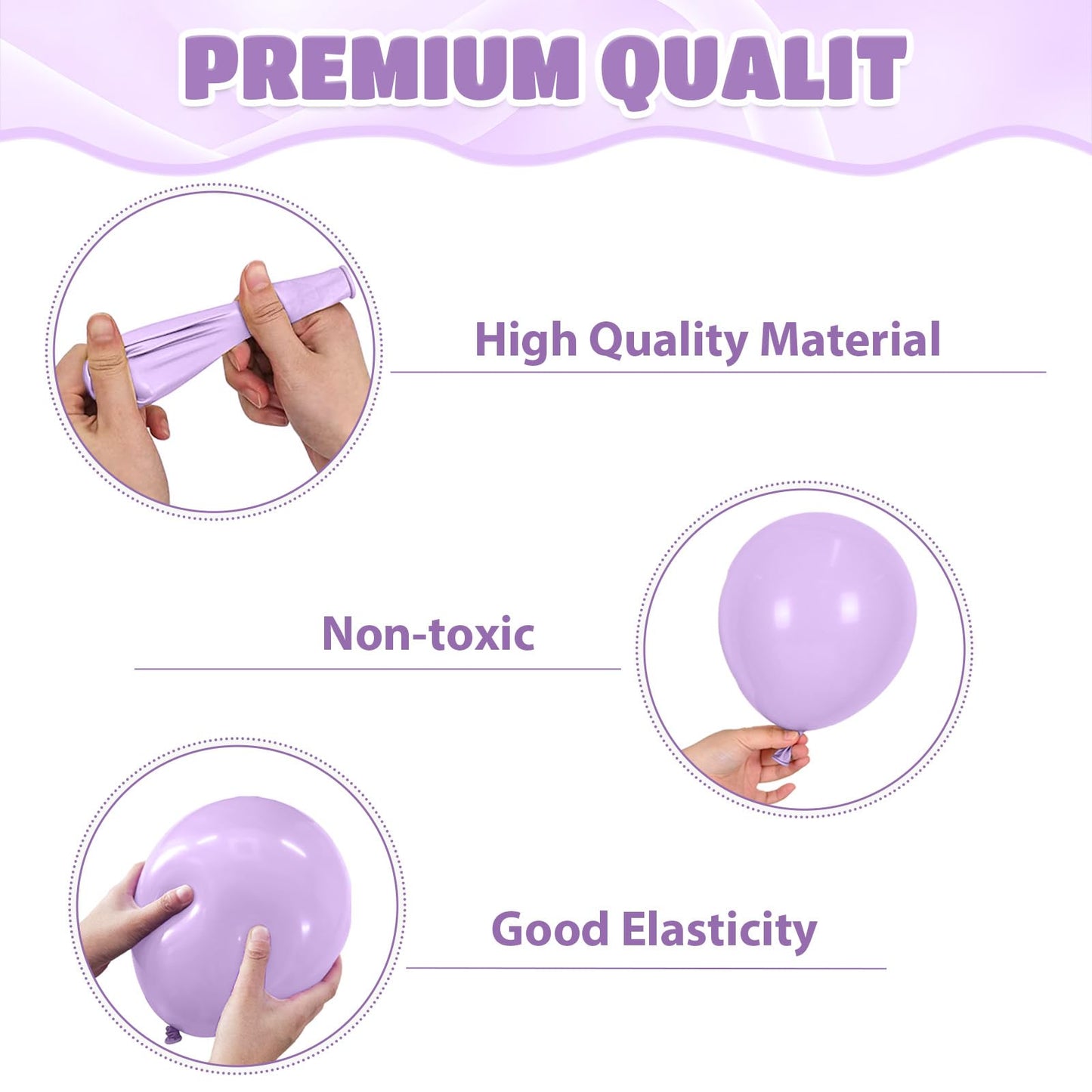Pink and Purple Balloons, 50pcs Pink Purple Balloons With Macaron Heart Latex Balloon, Four Star Heart foil Balloon For Birthday Baby Shower Girls Women Party Wedding Bridal Shower Anniversary Decor