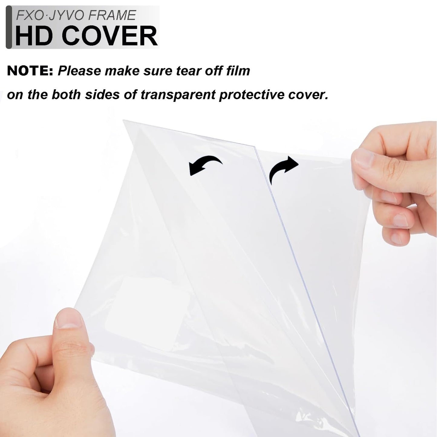 Fxojyvo 16x20 Picture Frame Set of 6, Display Poster 11x14 with Mat or 16 x 20 Without Mat, Light Weight and High Transparent 16 by 20 Frame for Wall - 6 Pack/Black/16 x20