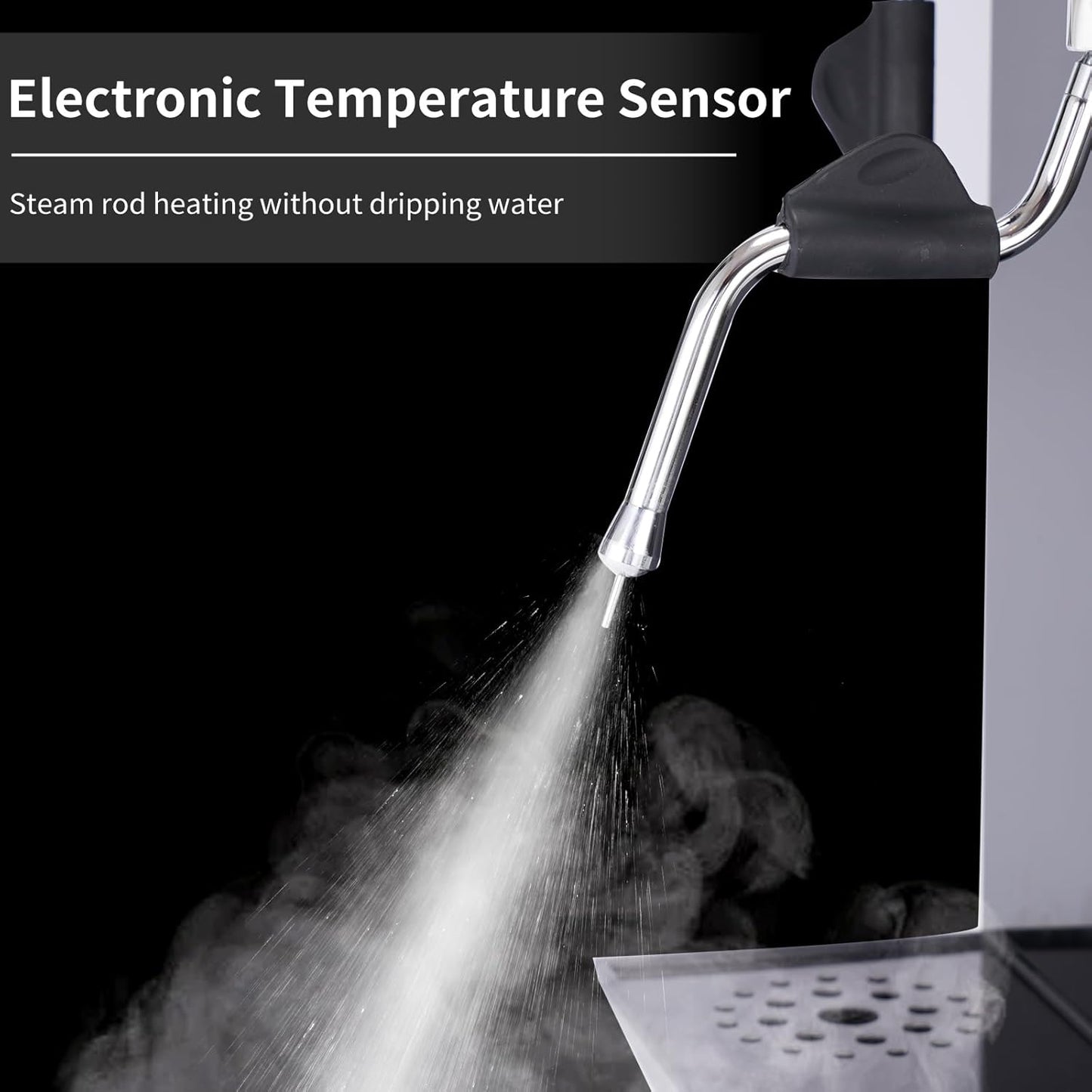 Skiennix Commercial Milk Frother - 2500W Automatic Steam Machine with LED Display for Coffee & Tea