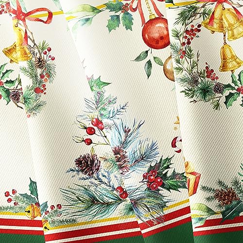 Yighty 102x60in Oval Christmas Tablecloth – Waterproof Polyester with Elk & Tree Design