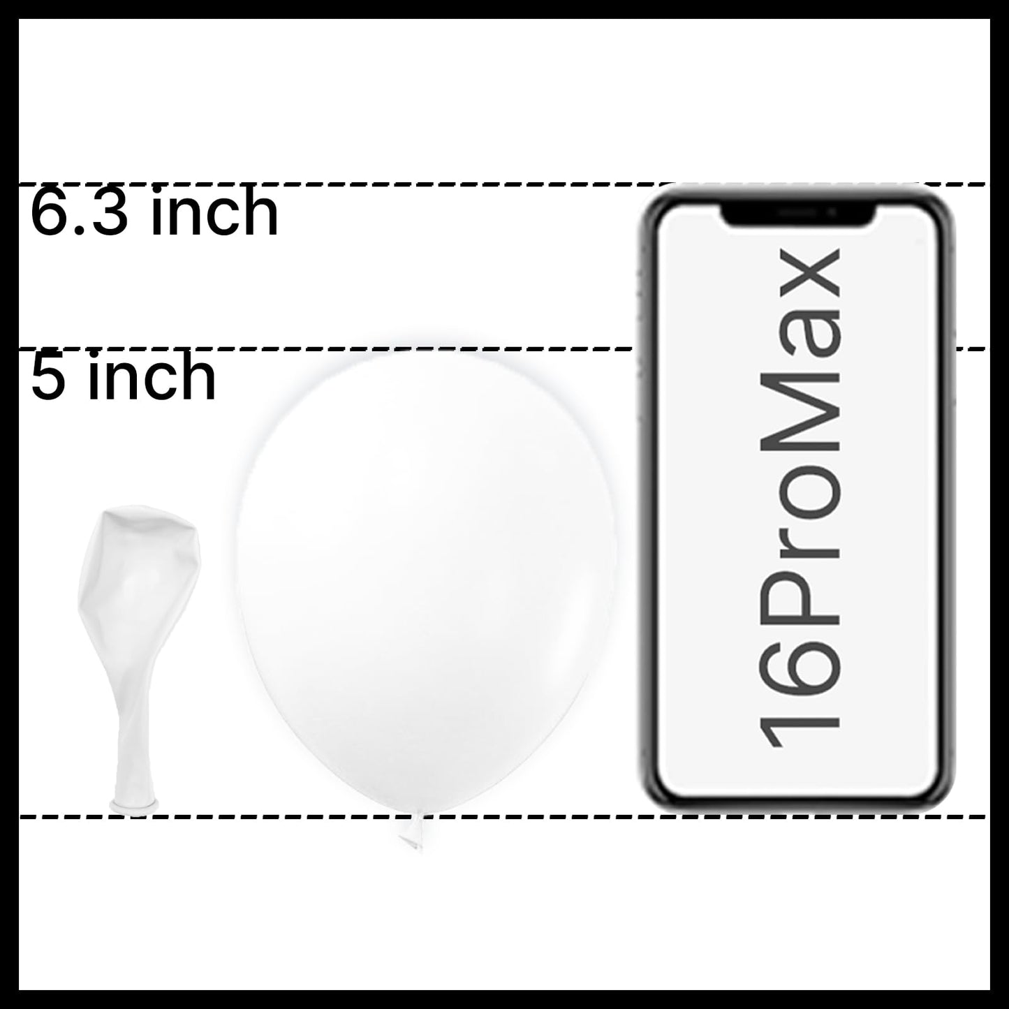 PartyWoo White Balloons 100pcs 5 Inch Matte Latex Balloons for Wedding Bridal Graduation Engagement Baby Shower Gender Reveal Easter Anniversary Birthday Tea Party Decorations White-Y13