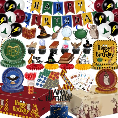 Wizard Birthday Party Decorations Set - Magical Theme for Kids & Fans