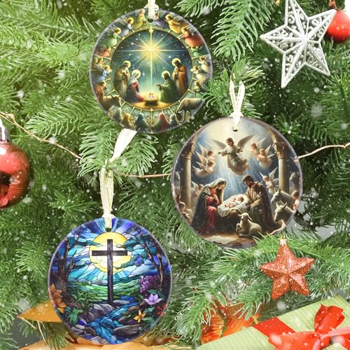 Nativity Christian Ornament - Religious Gift Idea for Christmas Tree