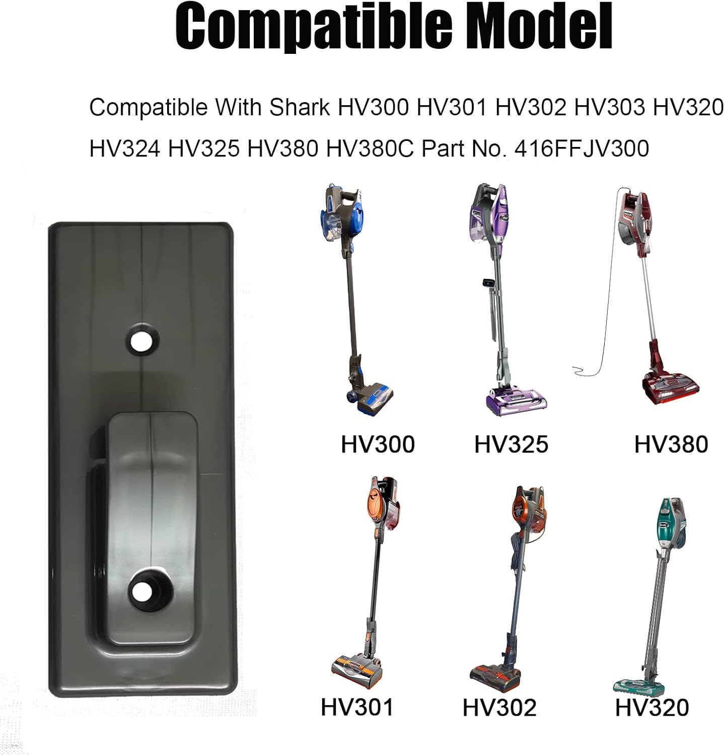Shark Wall Mount Hanger Hook - Compatible with HV300, HV301, HV302 & More | Space-Saving Design