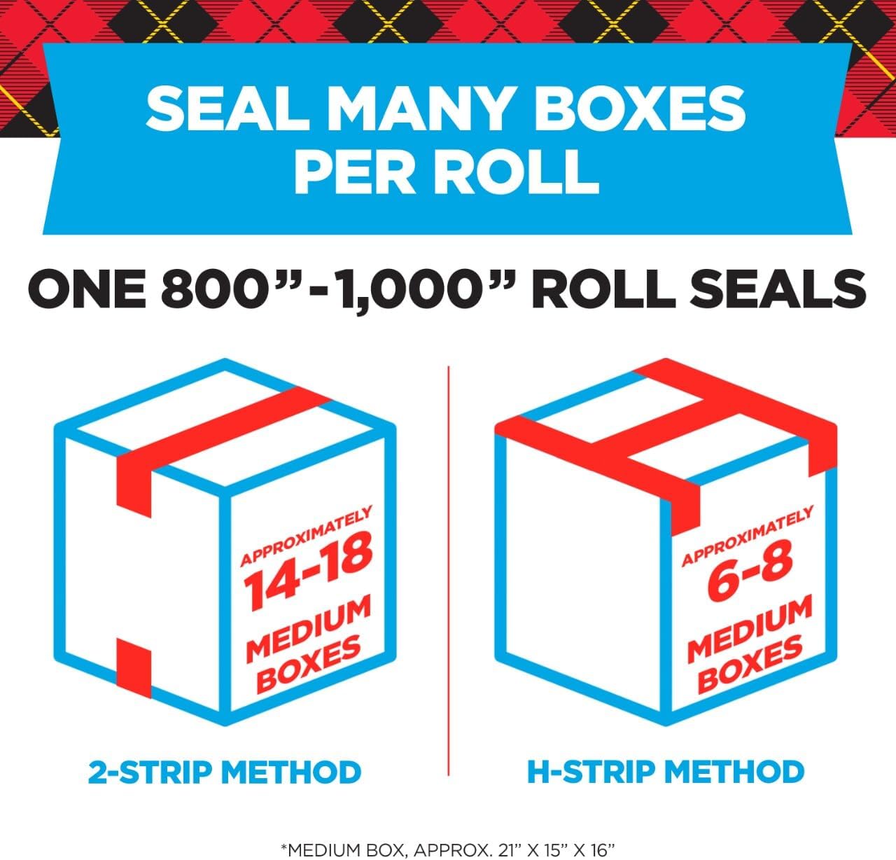 Scotch Heavy Duty Packaging Tape - Clear, 2 Inches x 800 Inches | 2 Count for Secure Sealing
