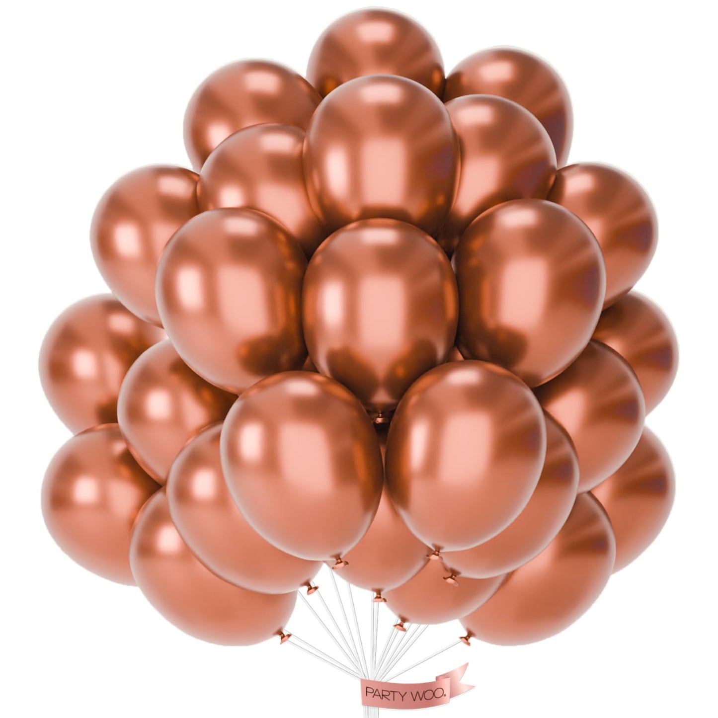 PartyWoo Balloons 50 pcs 12 inch Balloons for Graduation Wedding Baby Shower Gender Reveal Anniversary Graduation Birthday Party Decorations Brown-G132