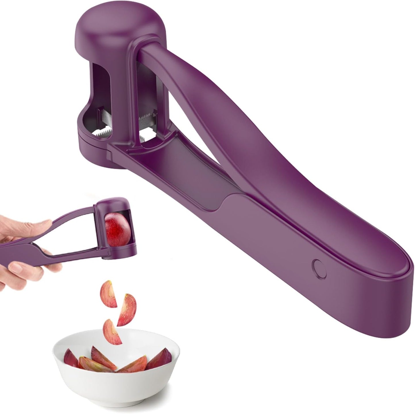 WhiteRhino Grape Cutter - Safe Slicing Tool for Toddlers 1-3 | Ideal for Grapes, Cherry Tomatoes & Strawberries