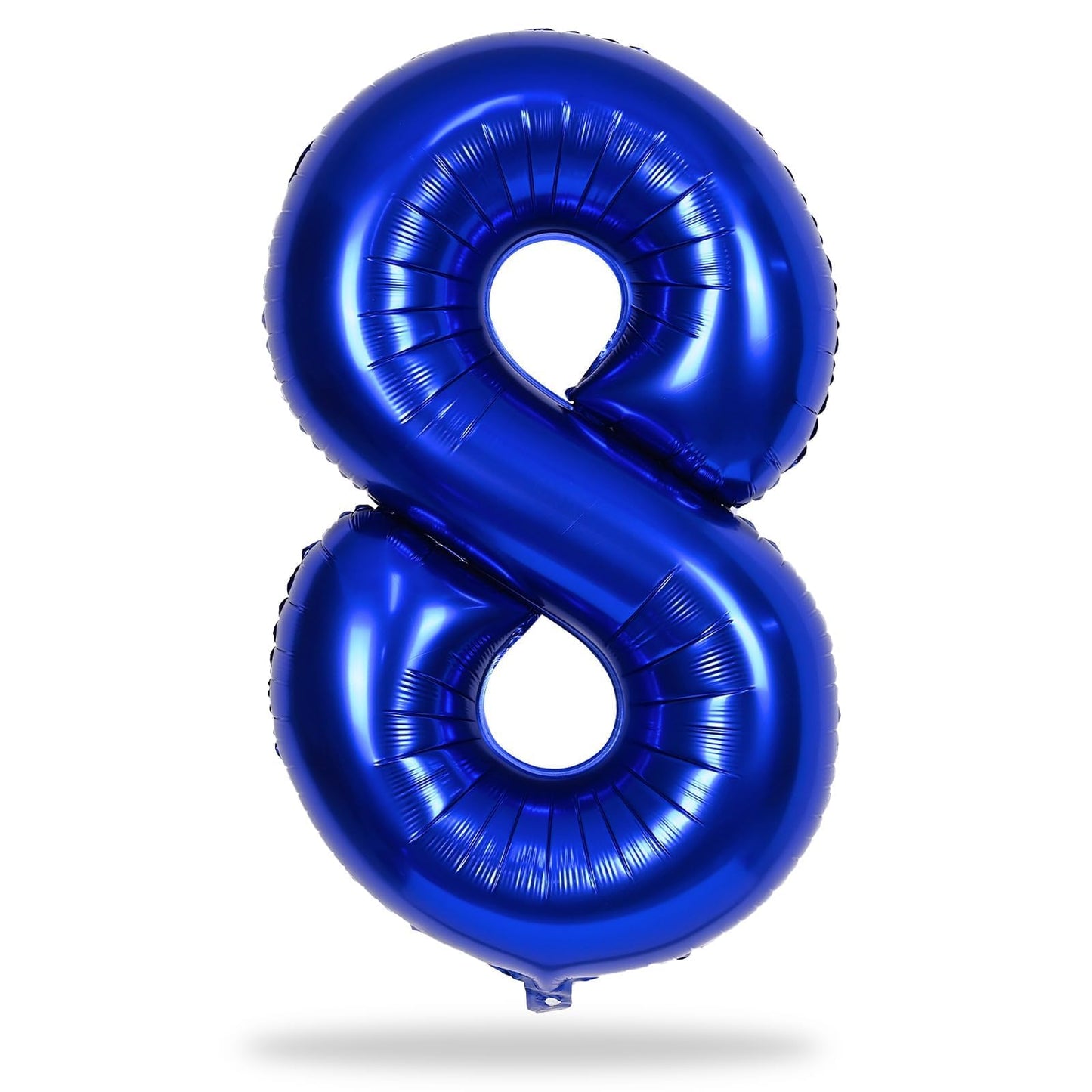 Navy Bluen Balloon Number 8, 40 Inch Large Self Inflating Royal Blue Foil Number Balloons 0-9, Dark Blue Digital 8 Helium Balloon for 8th Boys Men Birthday Party Anniversary Decorations