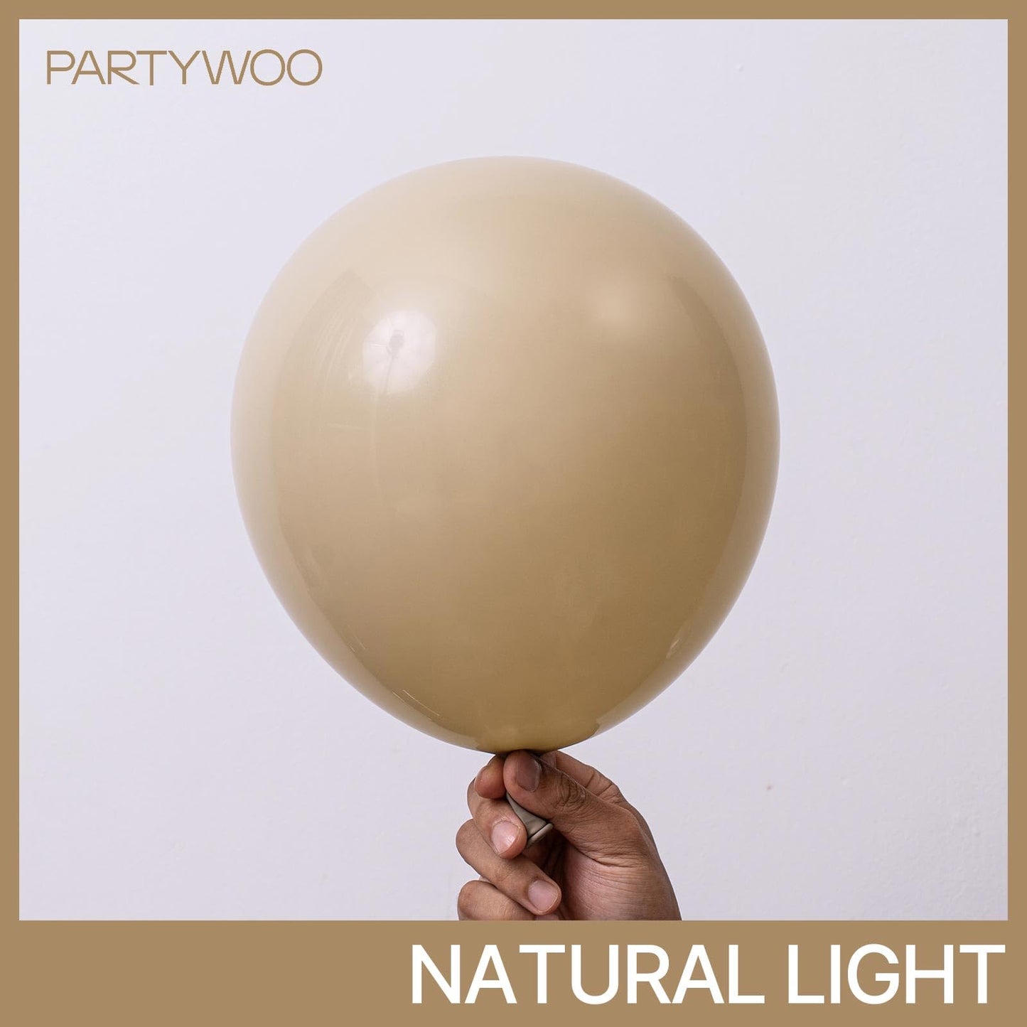 PartyWoo Cream Balloons 50 pcs 12 Inch Beige Ivory Nude Neutral Boho Fall Latex Helium Balloons for Wedding Graduation Birthday Boy Baby Shower Cowgirl Jungle Theme Party Decorations Brown-F56