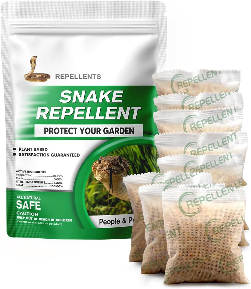 Skiennix Snake Repellent - Effective Outdoor Deterrent for Yard & Garden | Covers 120 Sq Ft, Lasts 60 Days, 8 Packs