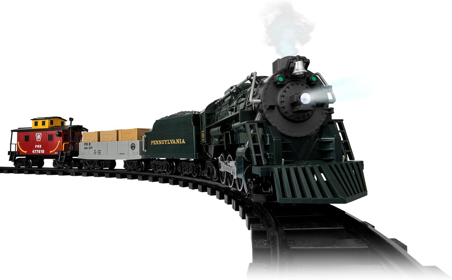 Lionel Pennsylvania Flyer Battery-Powered Train Set - Bluetooth Control, Smoke, Lights & Sounds | 2-Rail Track for Kids 4+