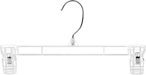 DEILSY™ Space-Saving Pants Hangers with Clips - Durable 12-Inch Closet Organizers for Jeans, Skirts & More - 30 Pack