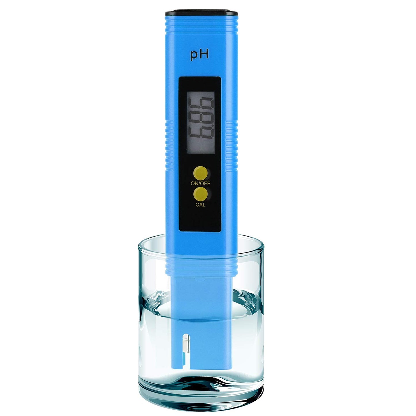 PH Meter for Water Hydroponics Digital PH Tester Pen 0.01 High Accuracy Pocket Size with 0-14 PH Measurement Range for Household Drinking, Pool and Aquarium (1, Blue, Normal)